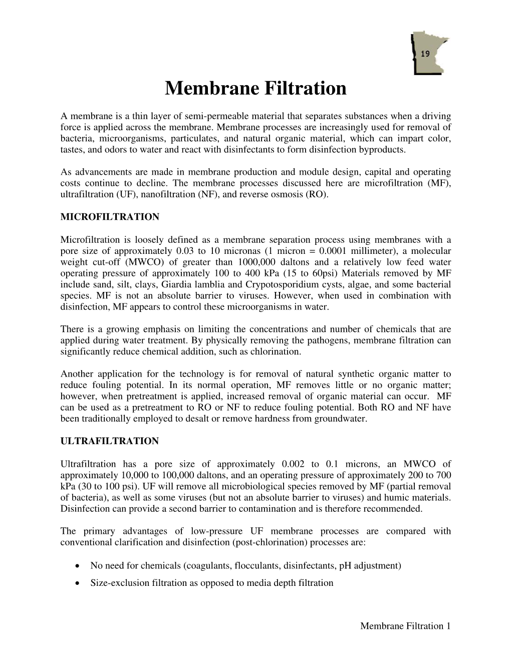 Membrane Filtration