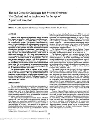 The Mid-Cenozoic Challenger Rift System of Western New Zealand and Its Implications for the Age of Alpine Fault Inception