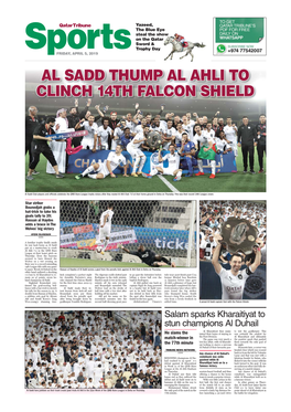 Al Sadd Thump Al Ahli to Clinch 14Th Falcon Shield