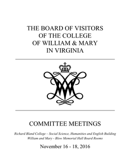 The Board of Visitors of the College of William & Mary In