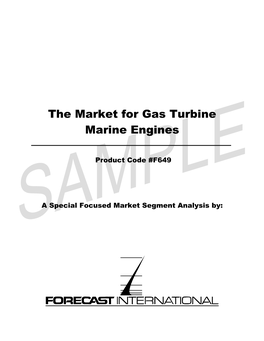 The Market for Gas Turbine Marine Engines