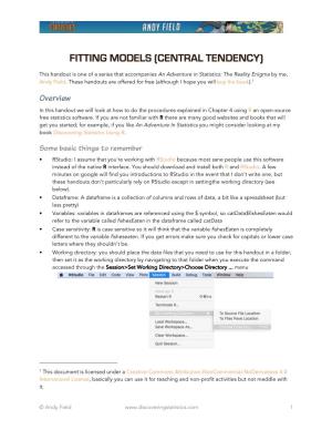 Fitting Models (Central Tendency)