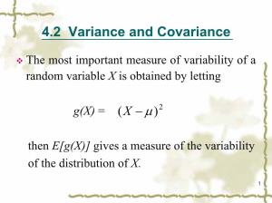4.2 Variance and Covariance