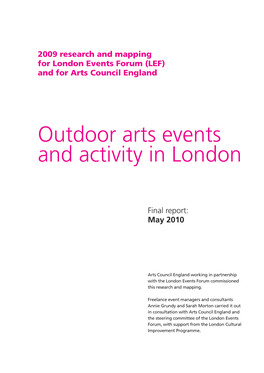 Outdoor Arts Events and Activity in London