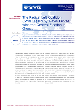 GENERAL ELECTION in GREECE 20Th September 2015