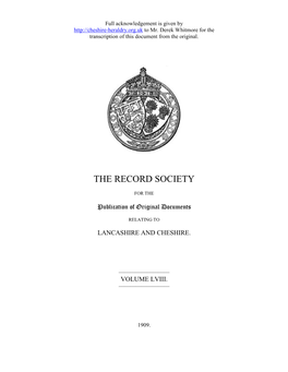 The Record Society