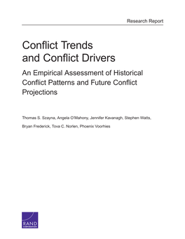 Conflict Trends and Conflict Drivers: an Empirical Assessment of Historical Conflict Patterns and Future Conflict Projections