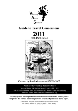 Guide to Travel Concessions 2011 30Th Publication