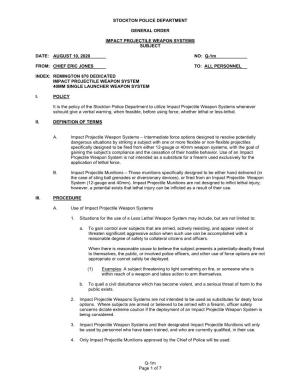 Q-1M Page 1 of 7 STOCKTON POLICE DEPARTMENT GENERAL