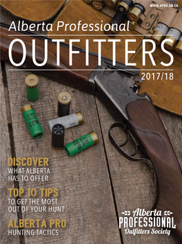 Alberta Professional Outfitters Society in Our Province