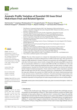 Aromatic Profile Variation of Essential Oil from Dried Makwhaen Fruit And