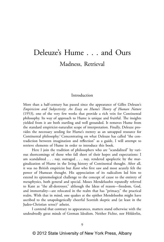 David Hume Nor Schelling, Nor Hegel Had Much to Say About Hume (Although the Latter Included Him As a Moment in Philosophy’S Self‑Unfolding)
