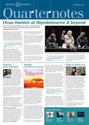 Dean Hamlet at Glyndebourne & Beyond