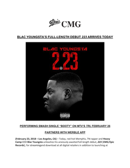 Blac Youngsta's Full-Length Debut 223 Arrives Today