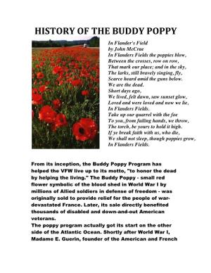 History of the Buddy Poppy
