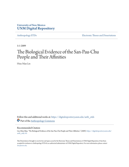 The Biological Evidence of the San-Pau-Chu People and Their Affinities