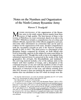 Notes on the Numbers and Organization of the Ninth-Century