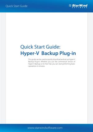 Hyper-V Backup Plug-In