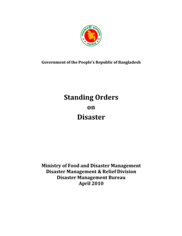 Standing Orders Disaster