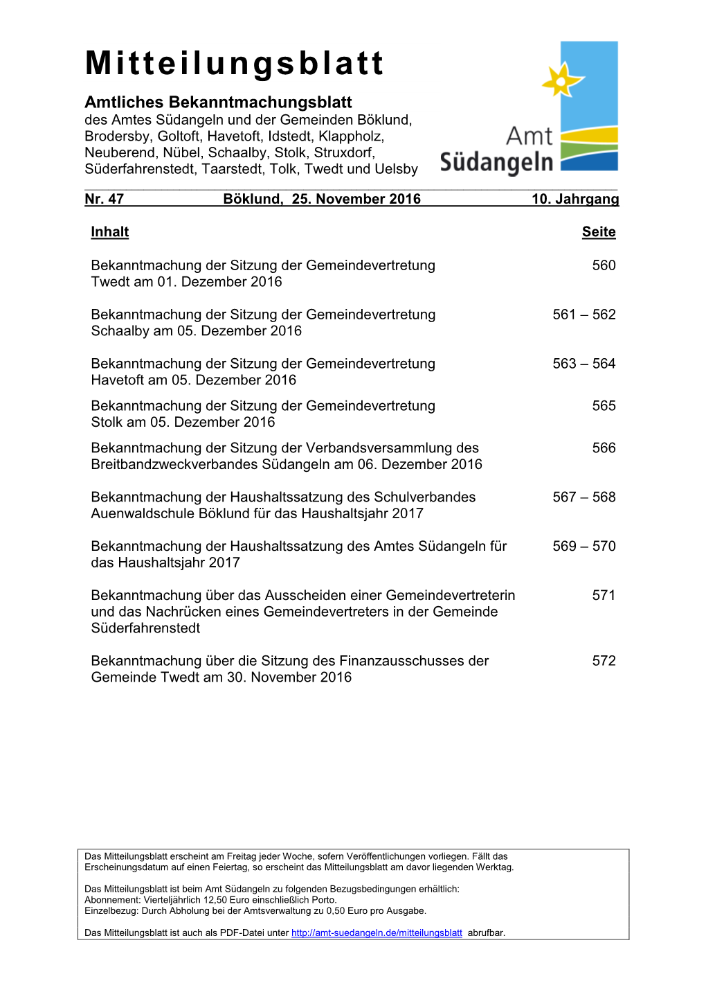 Mitteilungsblatt