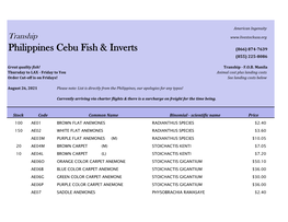 Philippines Cebu Fish & Inverts