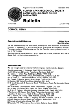 Bulletin N U M B E R 2 9 3 June/July 1995
