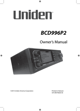 BCD996P2 Owner's Manual