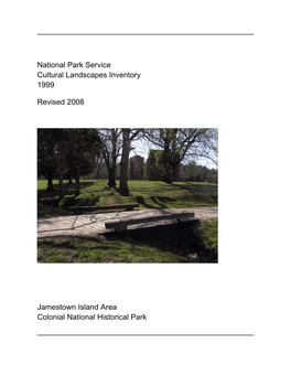 National Park Service Cultural Landscapes Inventory 1999