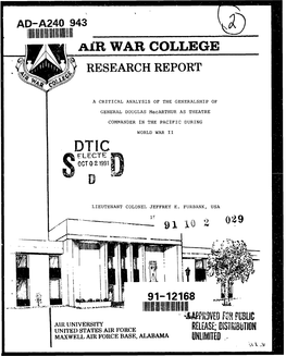 Air War College - Research Report
