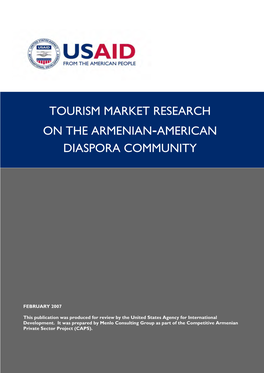 Tourism Market Research on the Armenian-American Diaspora Community