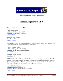 Minor League Baseball™