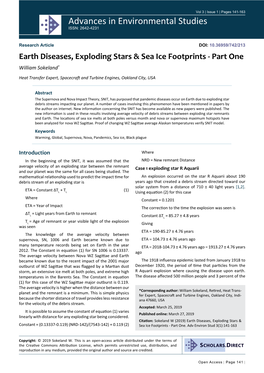 Earth Diseases, Exploding Stars & Sea Ice Footprints