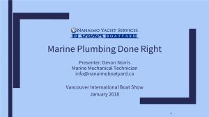 Marine Plumbing Done Right
