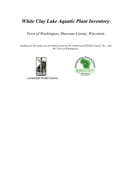 White Clay Lake Aquatic Plant Inventory