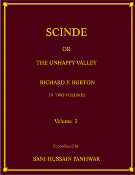 Sindh Or the Unhappy Valley by Richard F