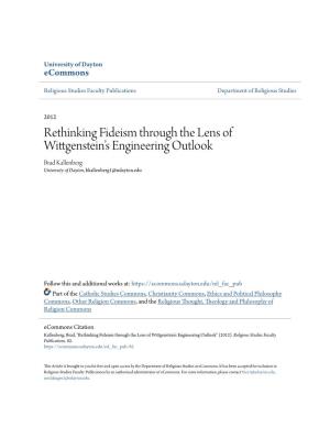 Rethinking Fideism Through the Lens of Wittgenstein's Engineering Outlook