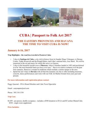 2017 January Trip to Eastern Cuba and Havana
