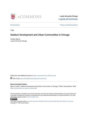 Stadium Development and Urban Communities in Chicago