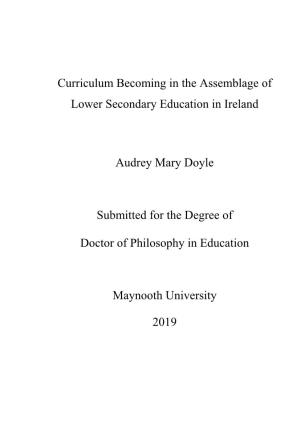 How Is Curriculum Becoming in Lower Secondary Education in Ireland?