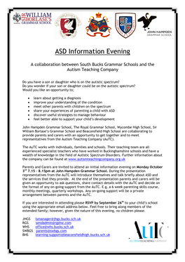 ASD Information Evening