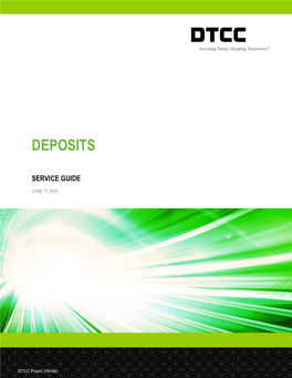 Deposits Service Guide