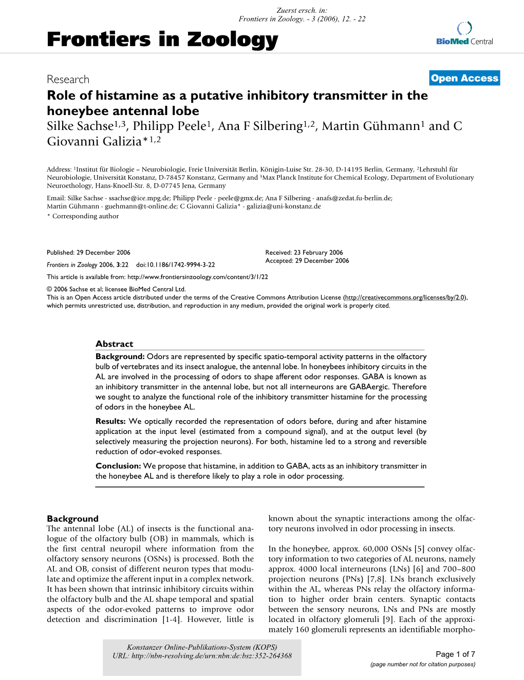 Role of Histamine As a Putative Inhibitory Transmitter in The