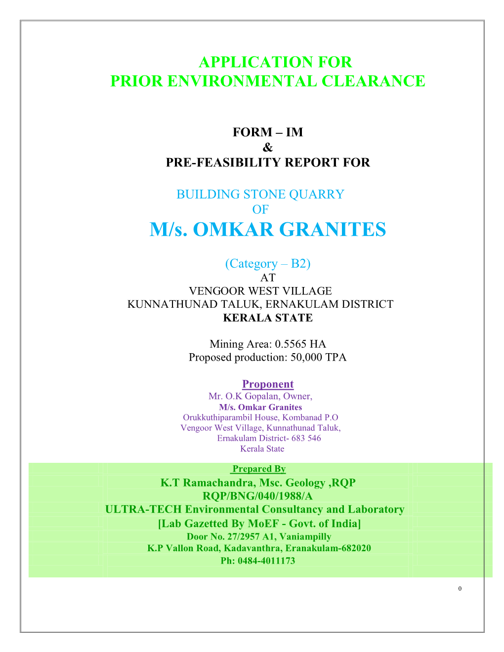 M/S. OMKAR GRANITES