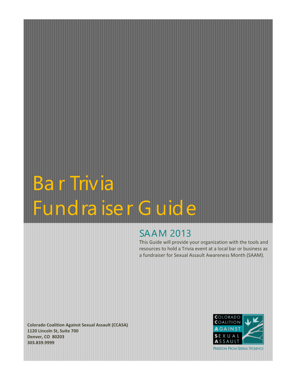 Bar Trivia Fundraiser Guide