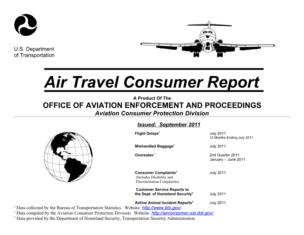 Air Travel Consumer Report s1