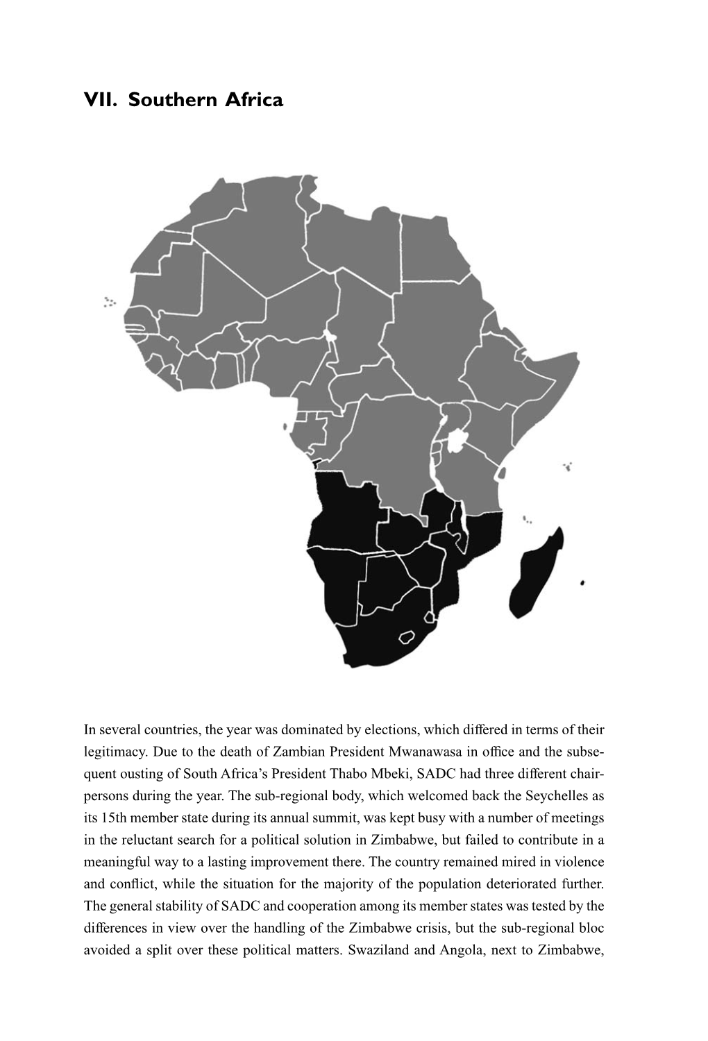 VII. Southern Africa