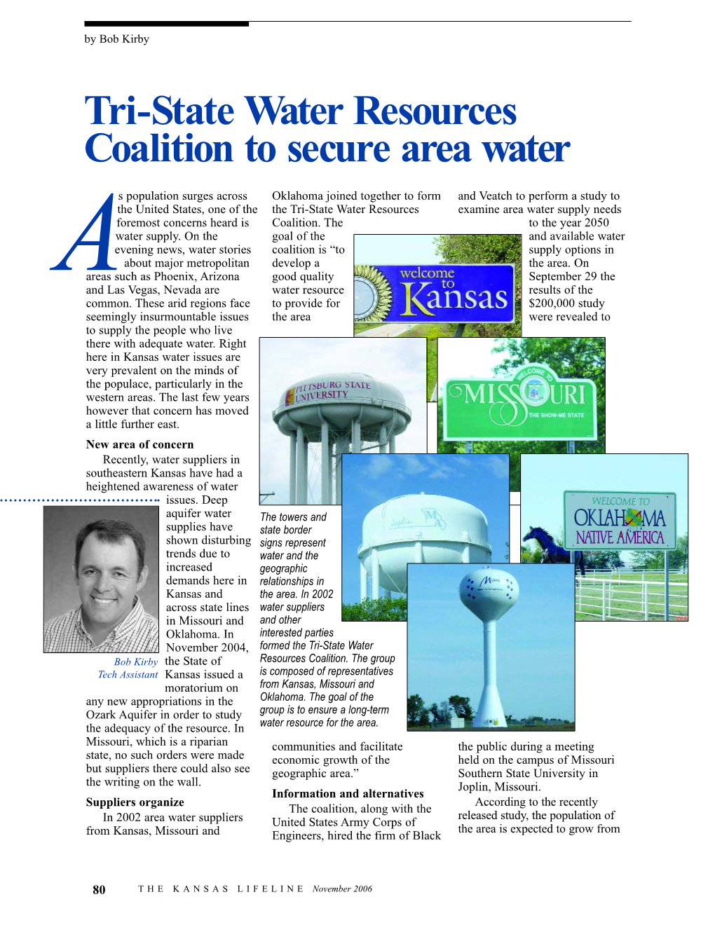 Tri-State Water Resources Coalition to Secure Area Water