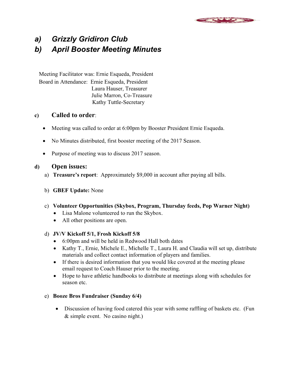 Formal Meeting Agenda s5