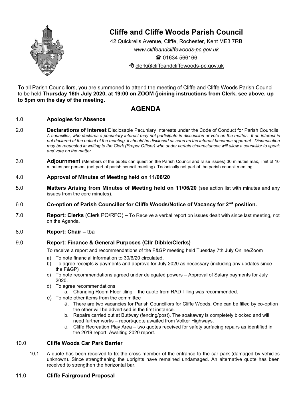 Cliffe and Cliffe Woods Parish Council