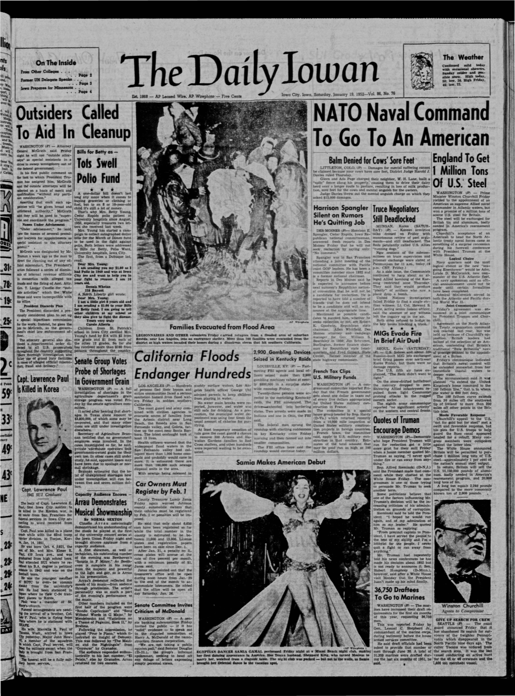 Daily Iowan (Iowa City, Iowa), 1952-01-19